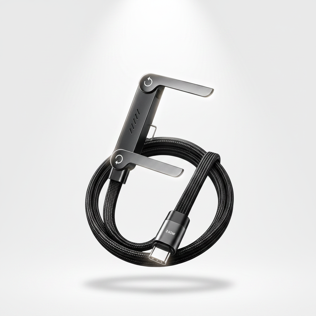 240W USB-C Cable - Coiled Hero