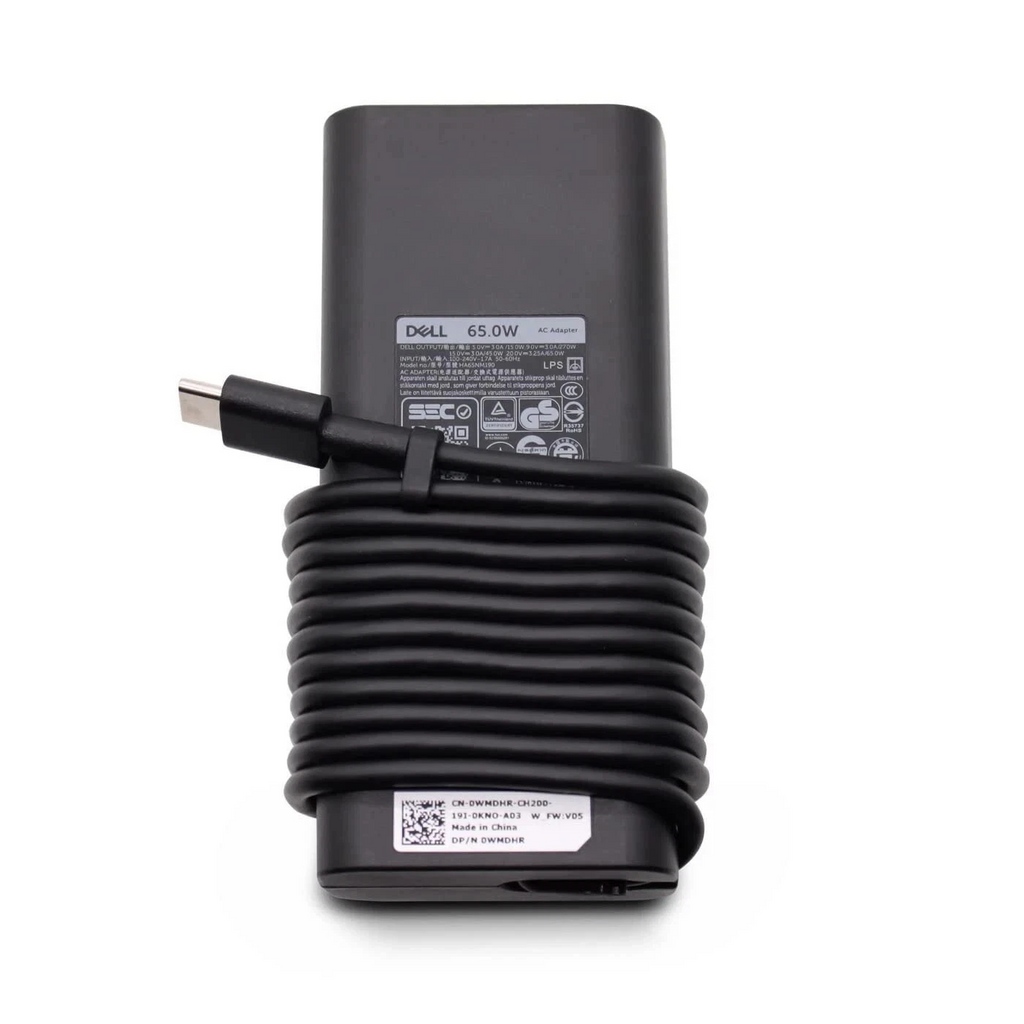 Dell USB-C 65W Type-C Laptop Charger AC Adapter with Power Lead