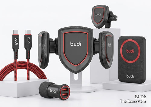 Budi Magnetic Car Mount – 360° Rotating Phone Holder | Strong Magnetic Hold | Universal Fit