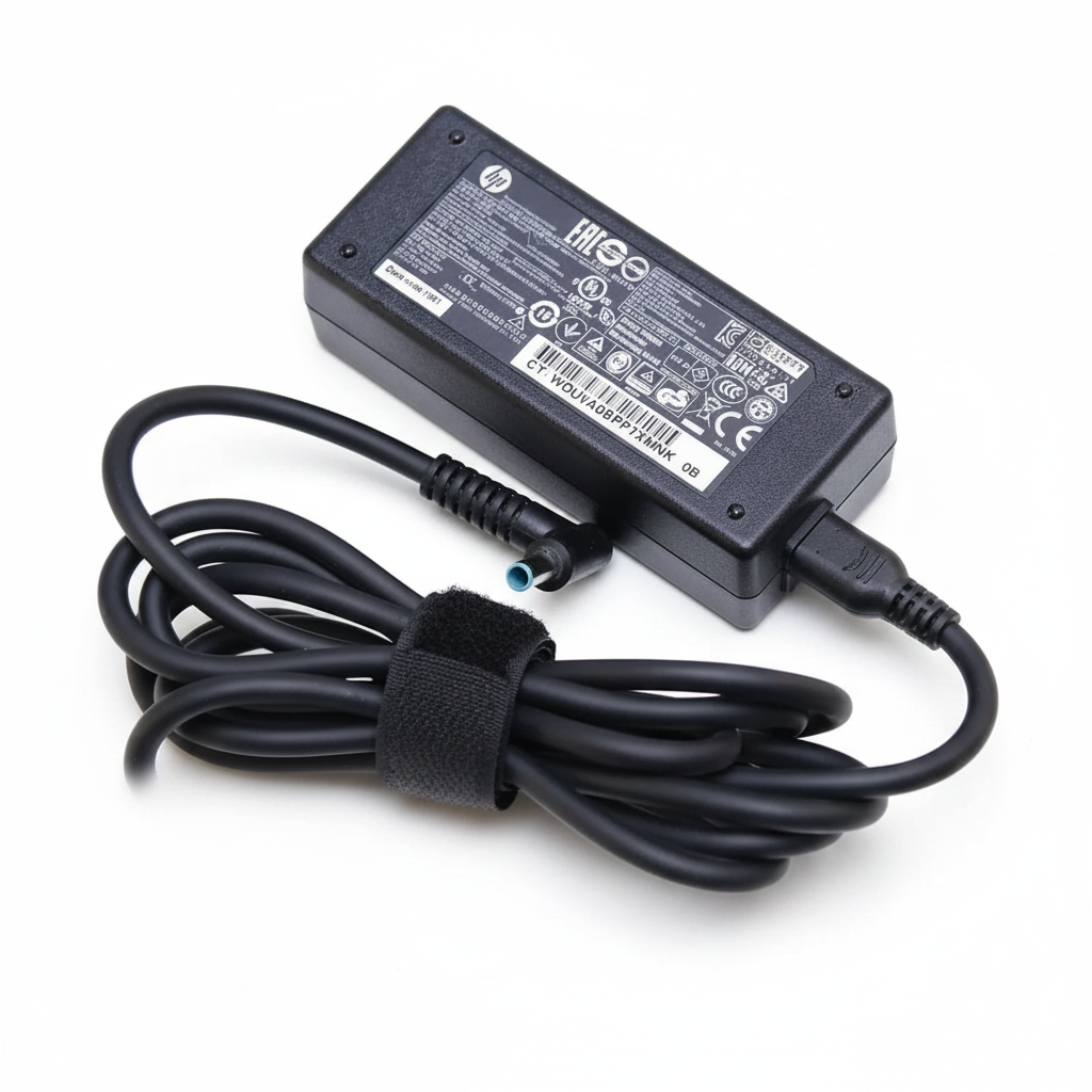 HP 65W Charger – Rear No Logo