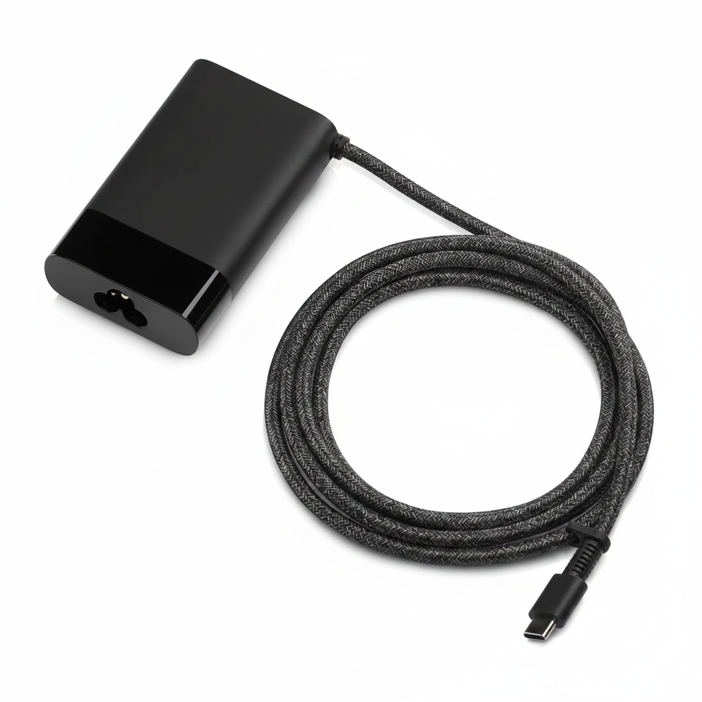 Genuine HP 65W USB-C Charger - Diagonal Top Angle
