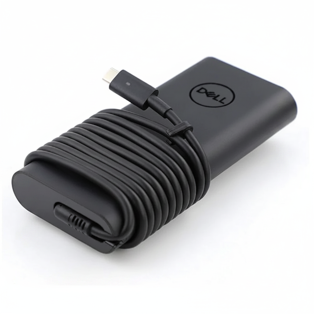 Genuine Dell 90W USB-C Charger - Front Hero White Background