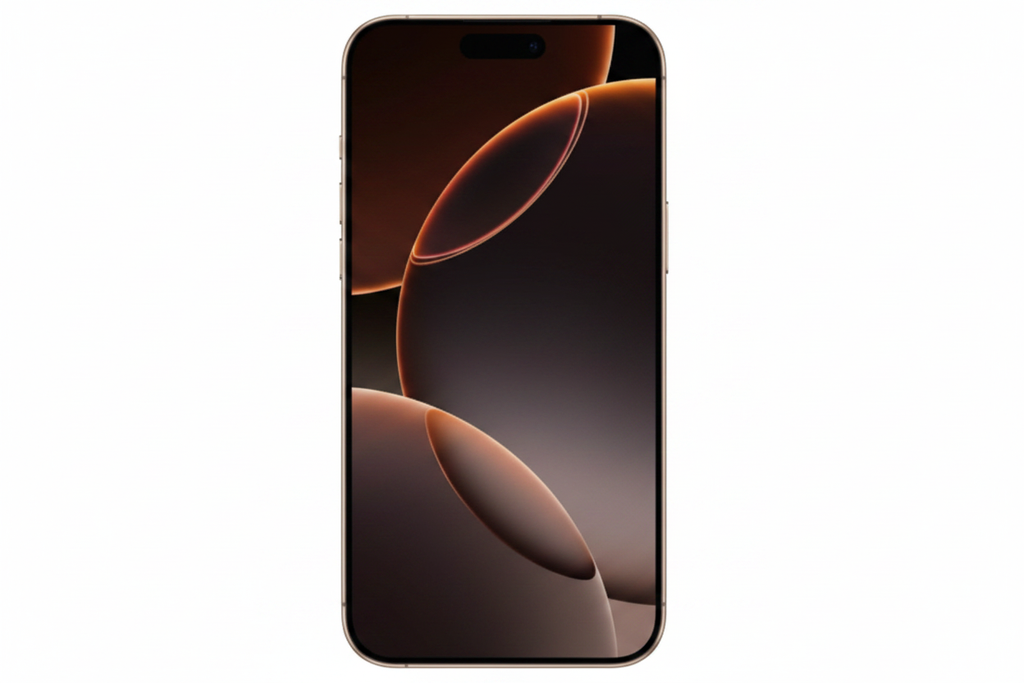 Apple iPhone 16 Pro Max Desert Titanium – Front View Desktop