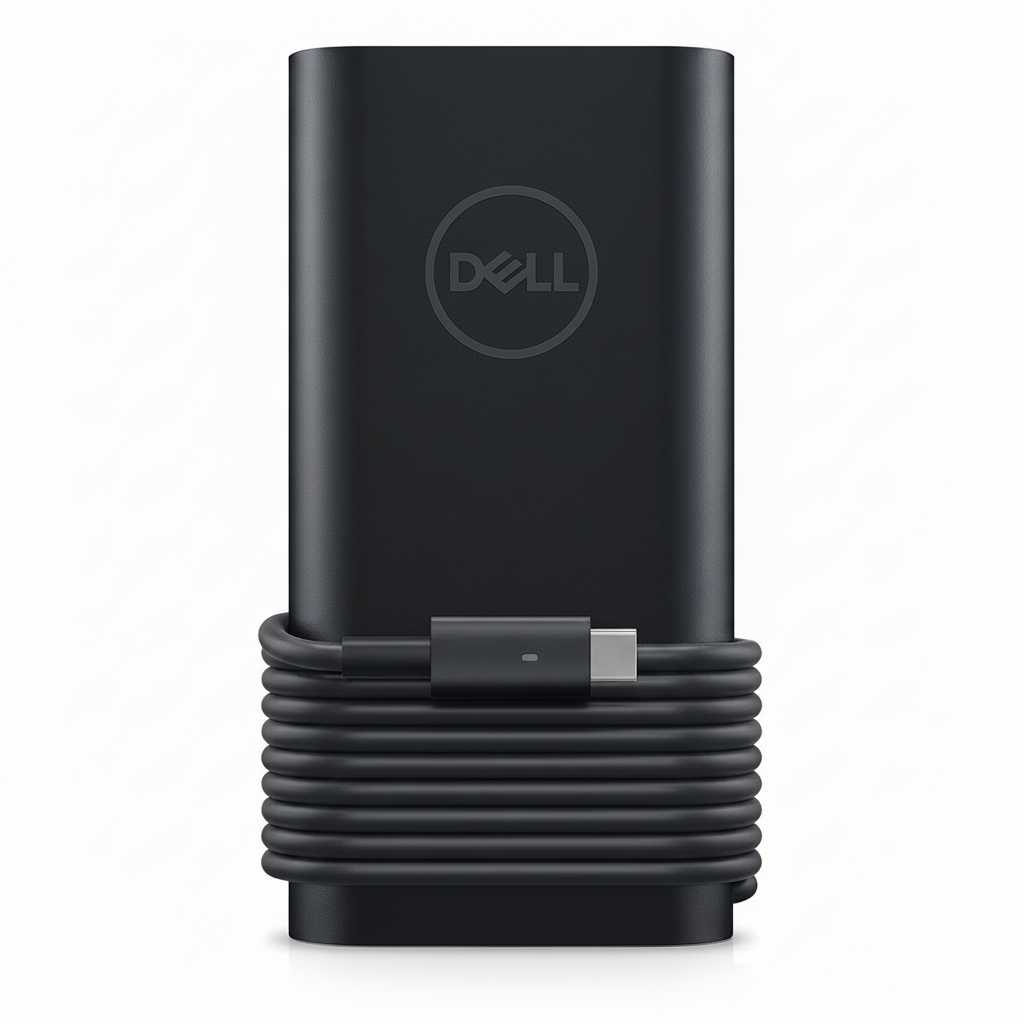 Genuine Dell 130W USB-C Charger - Front Hero White Background