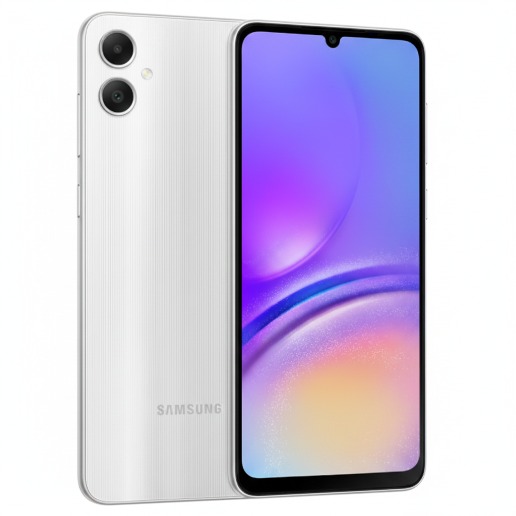 Samsung Galaxy A05 Silver – 3/4 Angled View