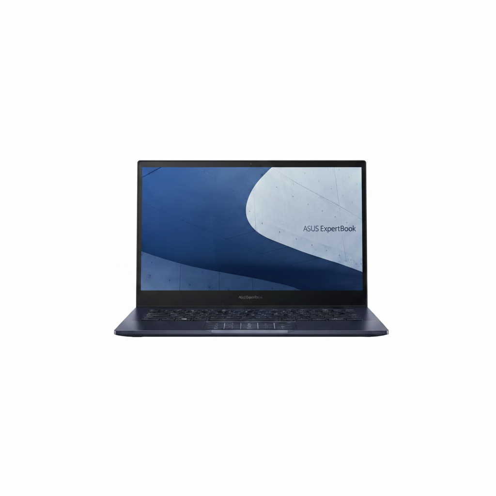ASUS ExpertBook B5 B5302FE laptop front-facing view pure white background