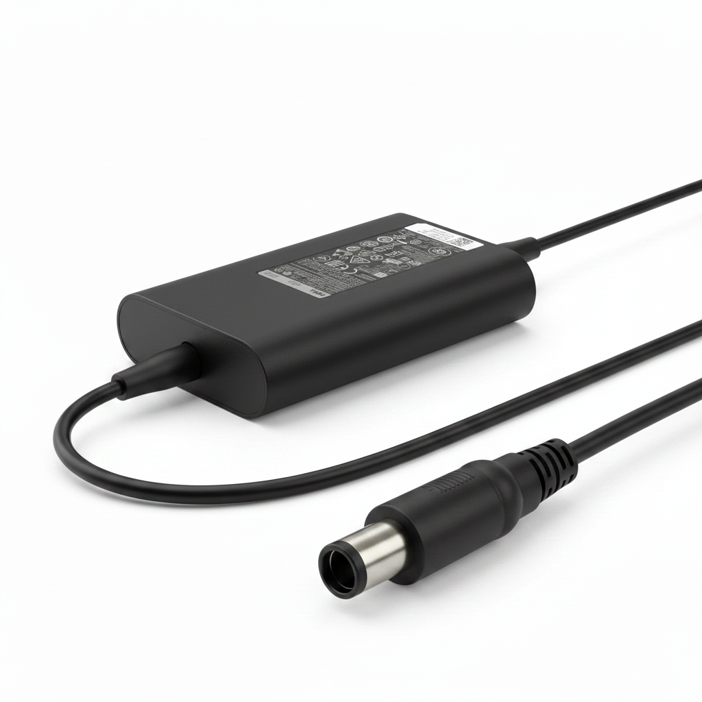 Genuine Dell 65W 7.4mm Charger - Diagonal Angle Barrel Pin Foreground