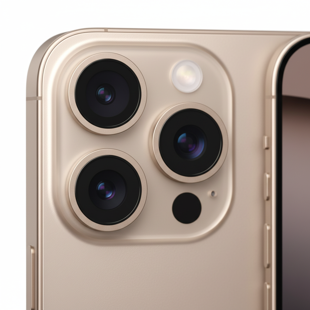 iPhone 16 Pro Max Desert Titanium – Macro