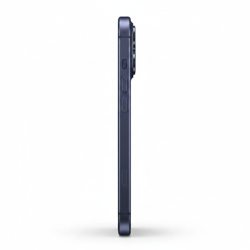 iPhone 17 Pro Deep Blue – Side Profile