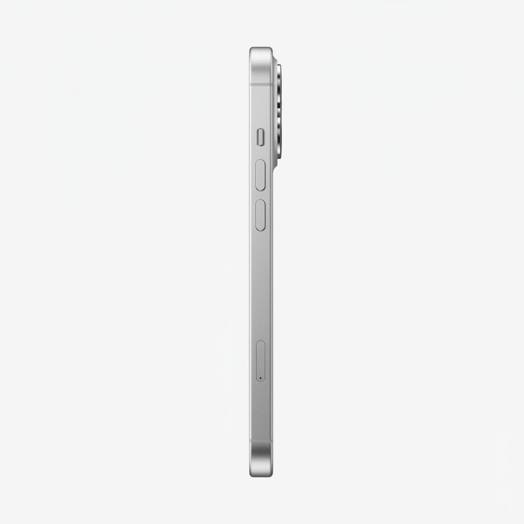 iPhone 17 Pro Max Silver – Side Profile