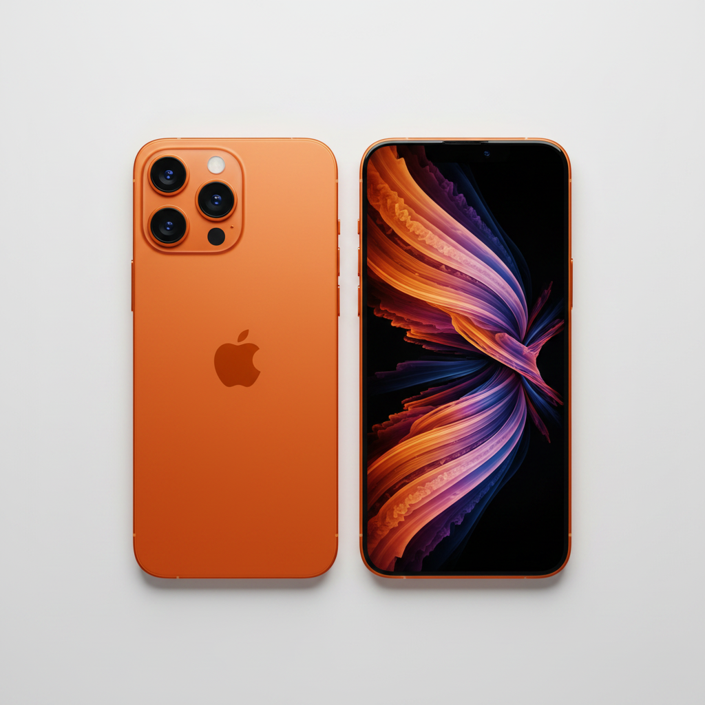 iPhone Orange – Flat Lay Square